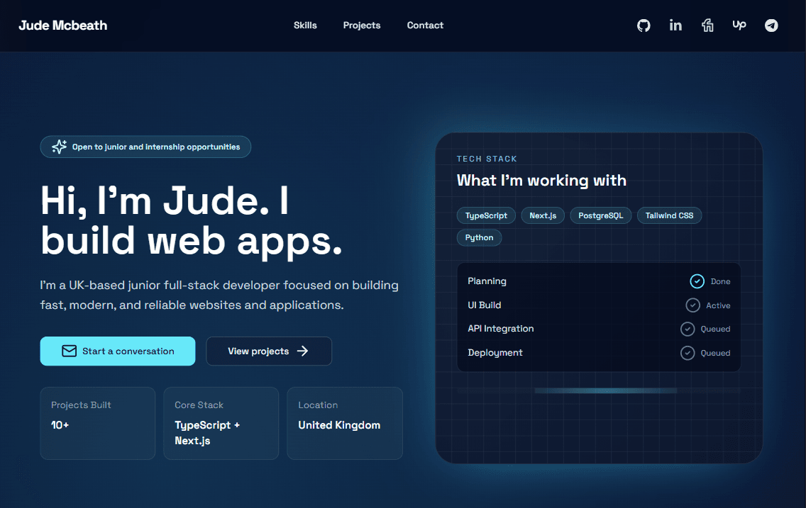 Portfolio Website preview